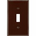 Leviton 1-Gang Plastic Toggle Switch Wall Plate, Brown 001-85001
